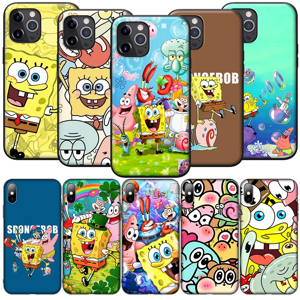 SK45 Cartoon S-Spongebobs Phone Soft Case for Huawei Nova 5T 4E 3i 3 2 2i Y6 Y6P Y7 Y9 Honor 20 20s 9X 7C Prime Lite 2019