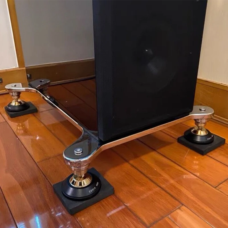 Floor-to-ceiling speaker tripod, tray shock absorber nail shock absorber plate 304 stainless steel bracket fever