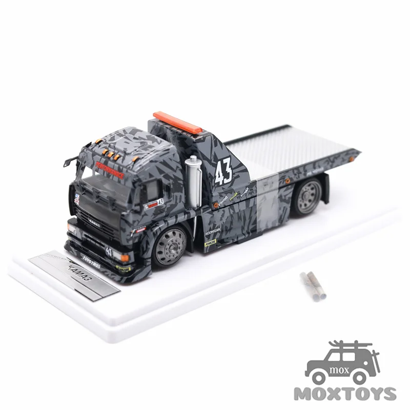 Street Warrior SW 1:64 1965 Mustang Hoonicorn RTR V3 HORZON / KamaZ trailer Diecast Model Car limited499