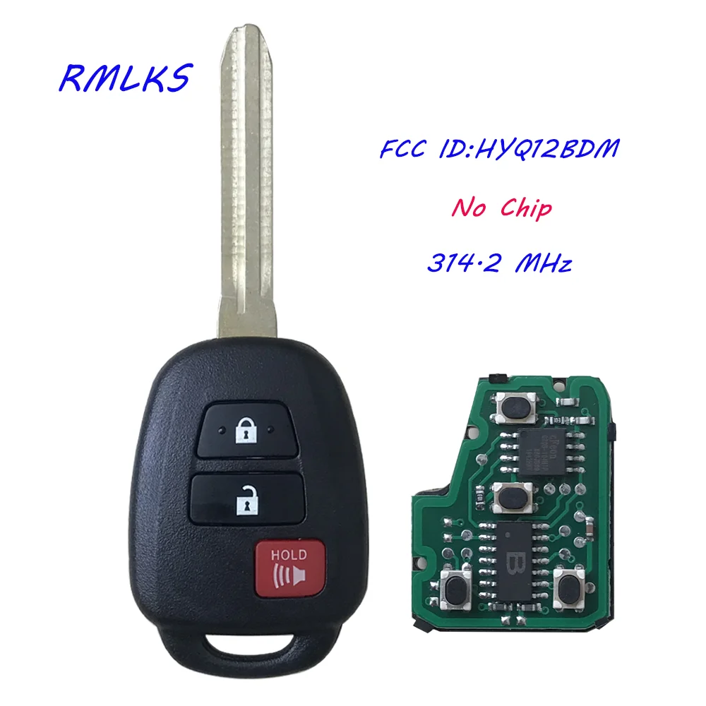 

315Mhz Smart Remote Car Key For Toyota Camry H/G Chip Corolla 2012 2013 2014 2015 2016 2017 HYQ12BDM 3/4 Buttons Auto Fob