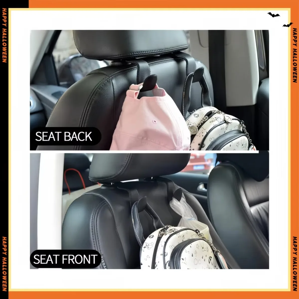 

Универсальные автомобильные крючки, прочная вешалка для подголовника из нержавеющей стали для продуктовых сумок, серебро