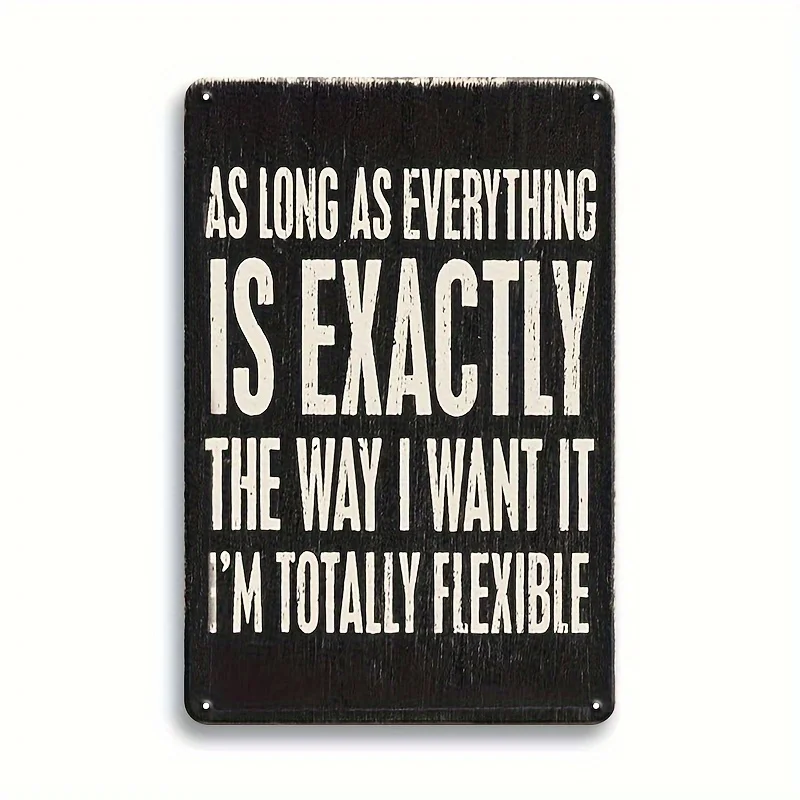 1pc Funny Sarcastic Metal Wall Sign 