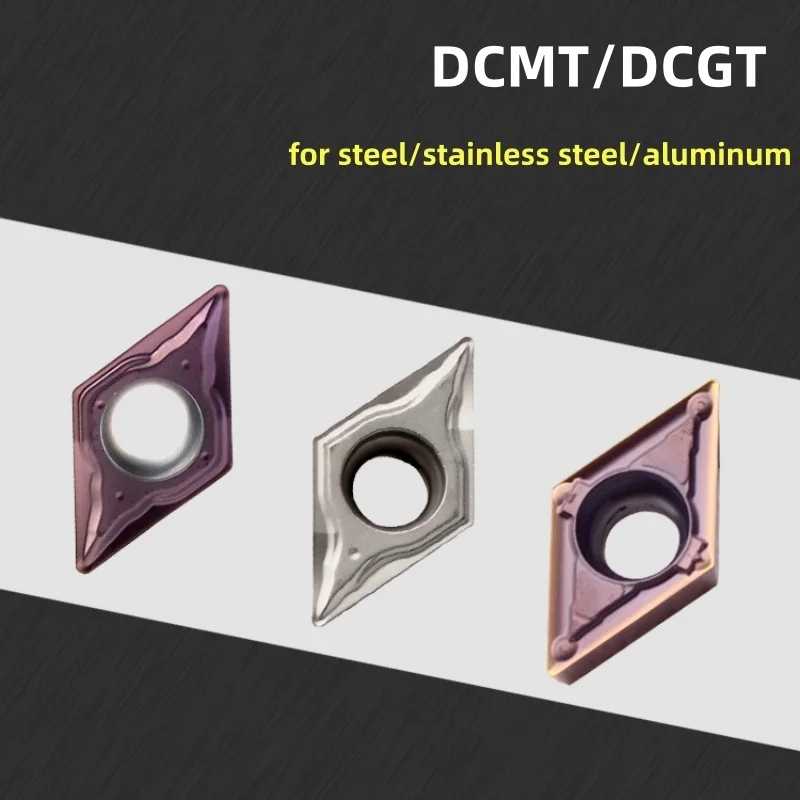 

5PCS DCMT DCGT 070208 Hard Alloy Copper and Aluminum Lathe Stainless Steel Processing Wear Resistant Threading Blade