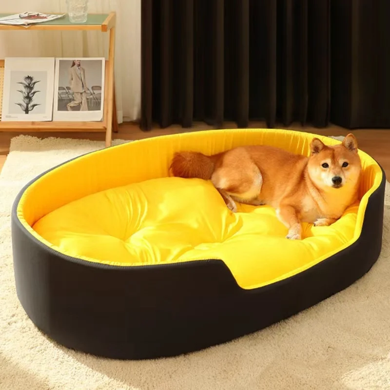 4 Season Large Pet Cat and Dog Bed Warm Comfortable Cat House Soft PP Cotton Nest Dog Basket Mat Autumn and Winter Waterproof