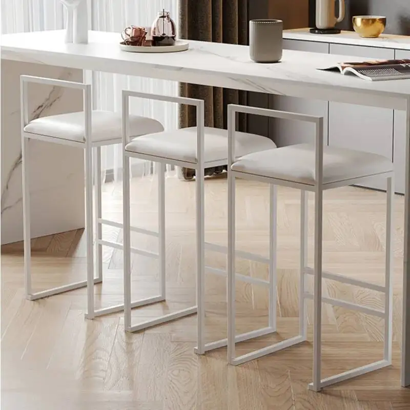 Modern Dining Bar Chairs Kitchen Luxury Make Up High Bar Chairs Reception Desk Taburete De Cocina Alto Home Furniture YY50BC