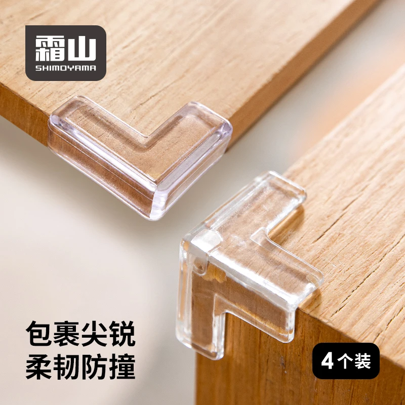 

SHIMOYAMA Furniture Protection 4pcs Clear Corner Protectors Safety Furniture Table Desk Corner Bumpers for Sharp Corners