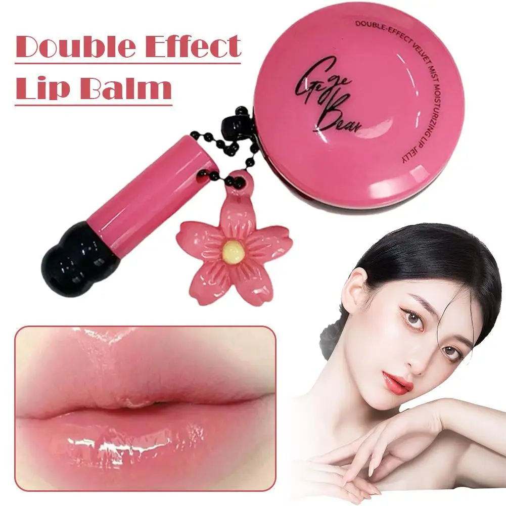 بلسم شفاه مزدوج التأثير غير لامع ولامع ملمع شفاه طبقة مزدوجة جيلي ملمع شفاه مرطب مثالي للطبقات Z9X9