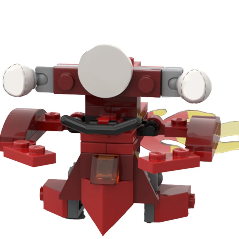 

49-детали MOC, креативный строительный блок, мини-красная модель персонажа, обучающая сборная игрушка для мальчиков и девочек, идеальные рождественские подарки