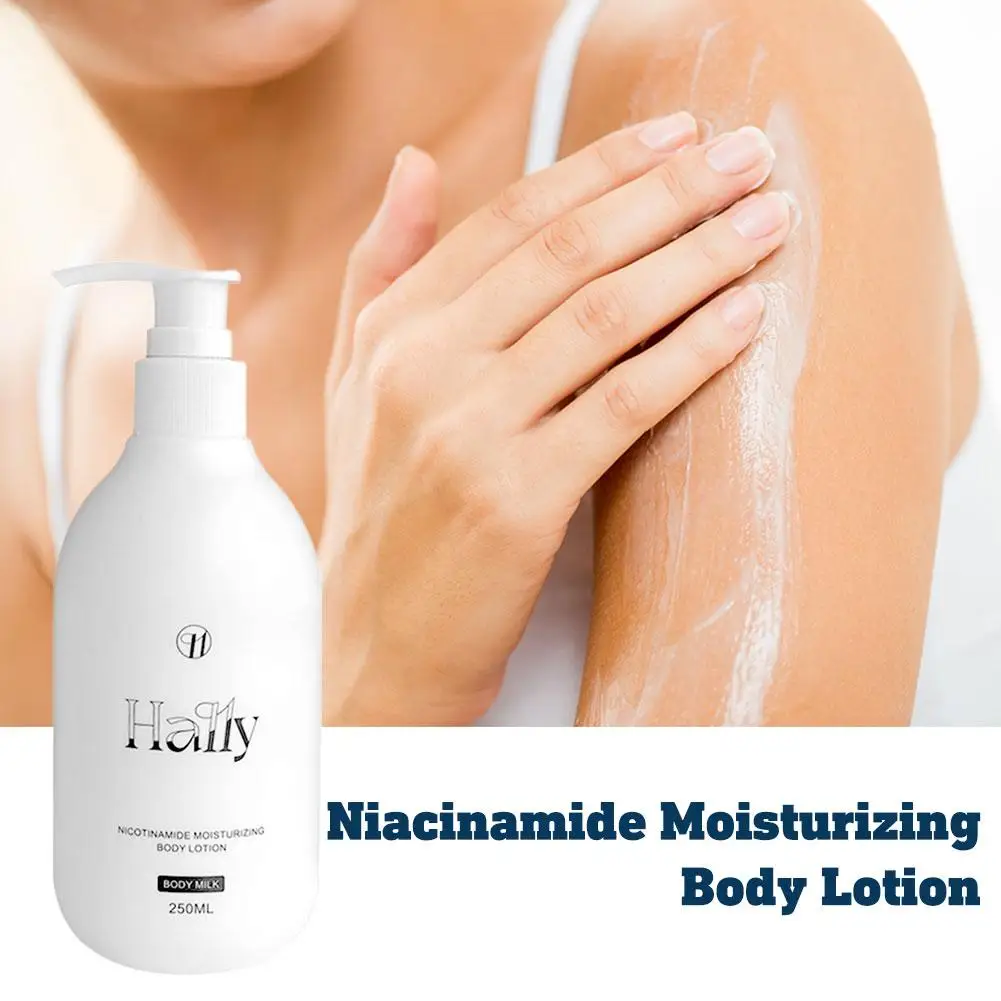 250 مللي لوشن ترطيب النياسيناميد يحسن خشونة البشرة ويتلاشى البقع الداكنة يترك الجلد غسول الجسم الناعم