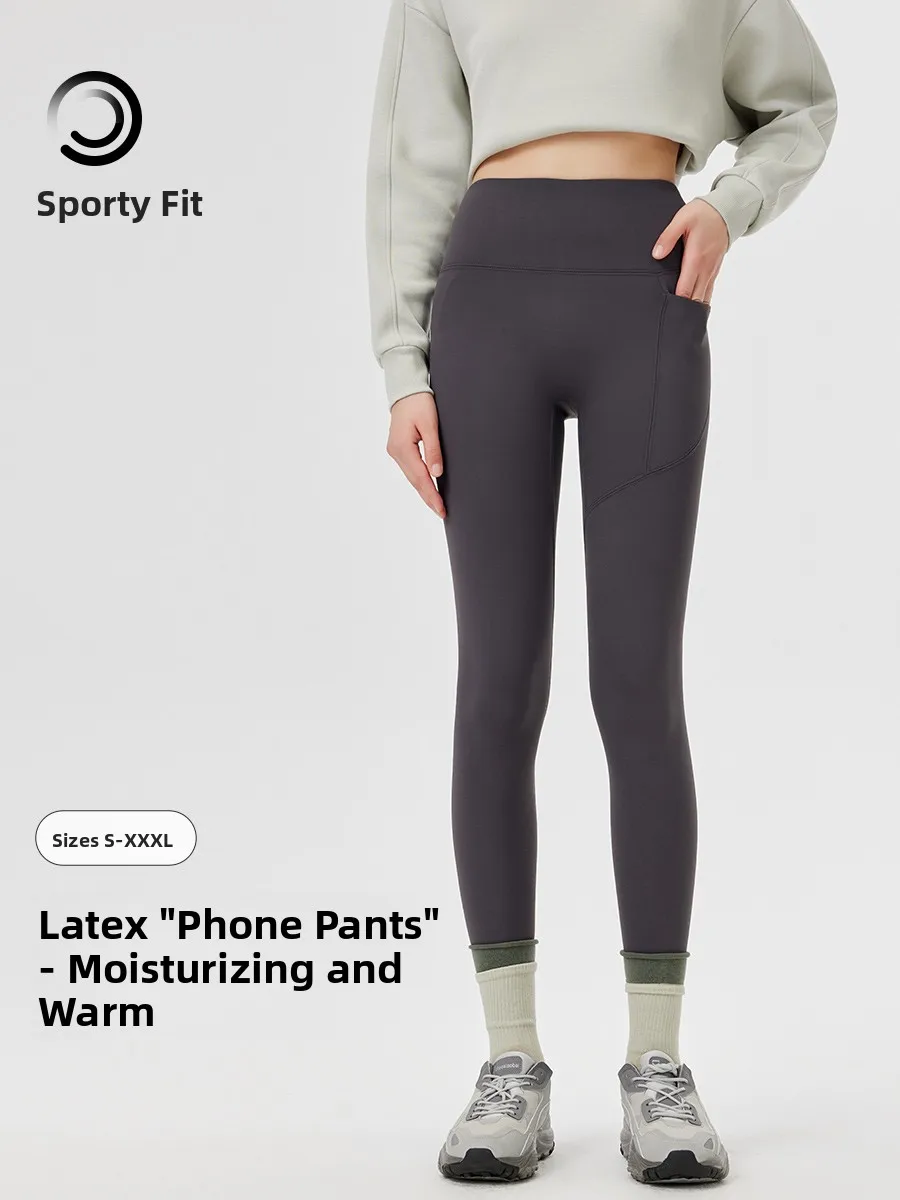 케트 아크스킨 요가 팬츠 여성용 피트니스 힙업 노라인 아우터웨어 겨울 팬츠 비침방지