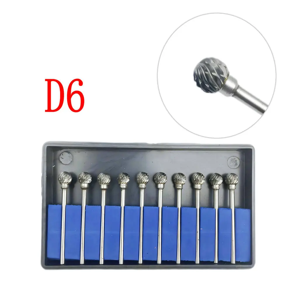 10pcs Dental Lab Polisher Drills Assorted Tungsten Steel Carbide Burs  2.35MM Low Speed Handpiece Polisher