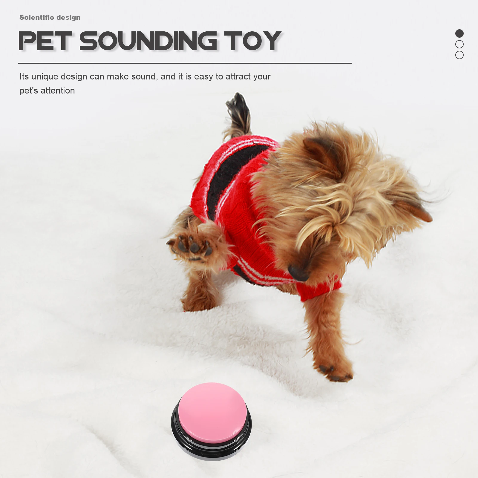 

Sound Box Interactive Dog Training Button Durable Plastic Talking Buzzer For Smart Pet Learning Behavior Reduction