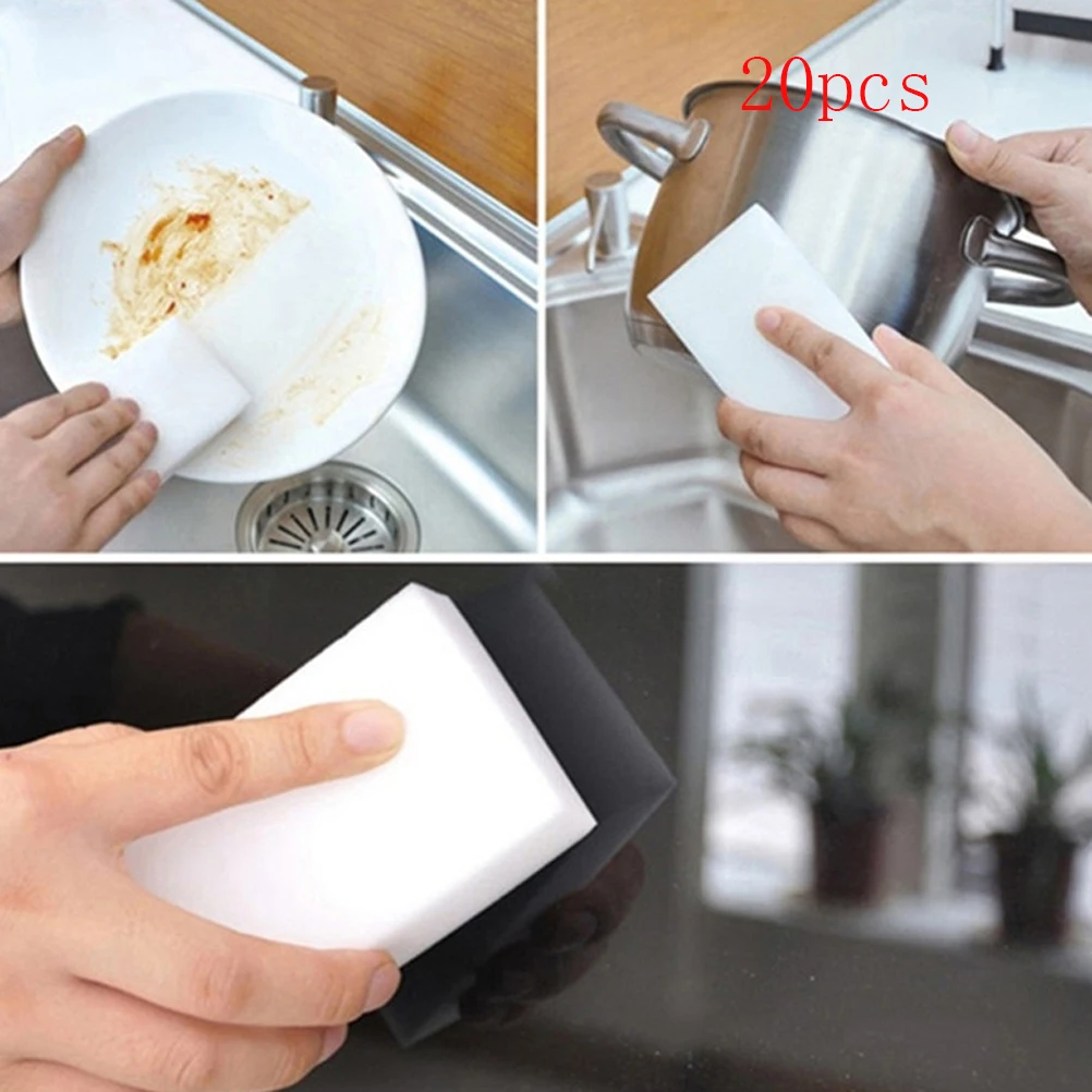 

20 Pcs 10x6x2cm Sponge For Cleaning Eco Kitchen Car Glass Dish Sponge Furniture Cleaner Stubborn Dirt Water Nano