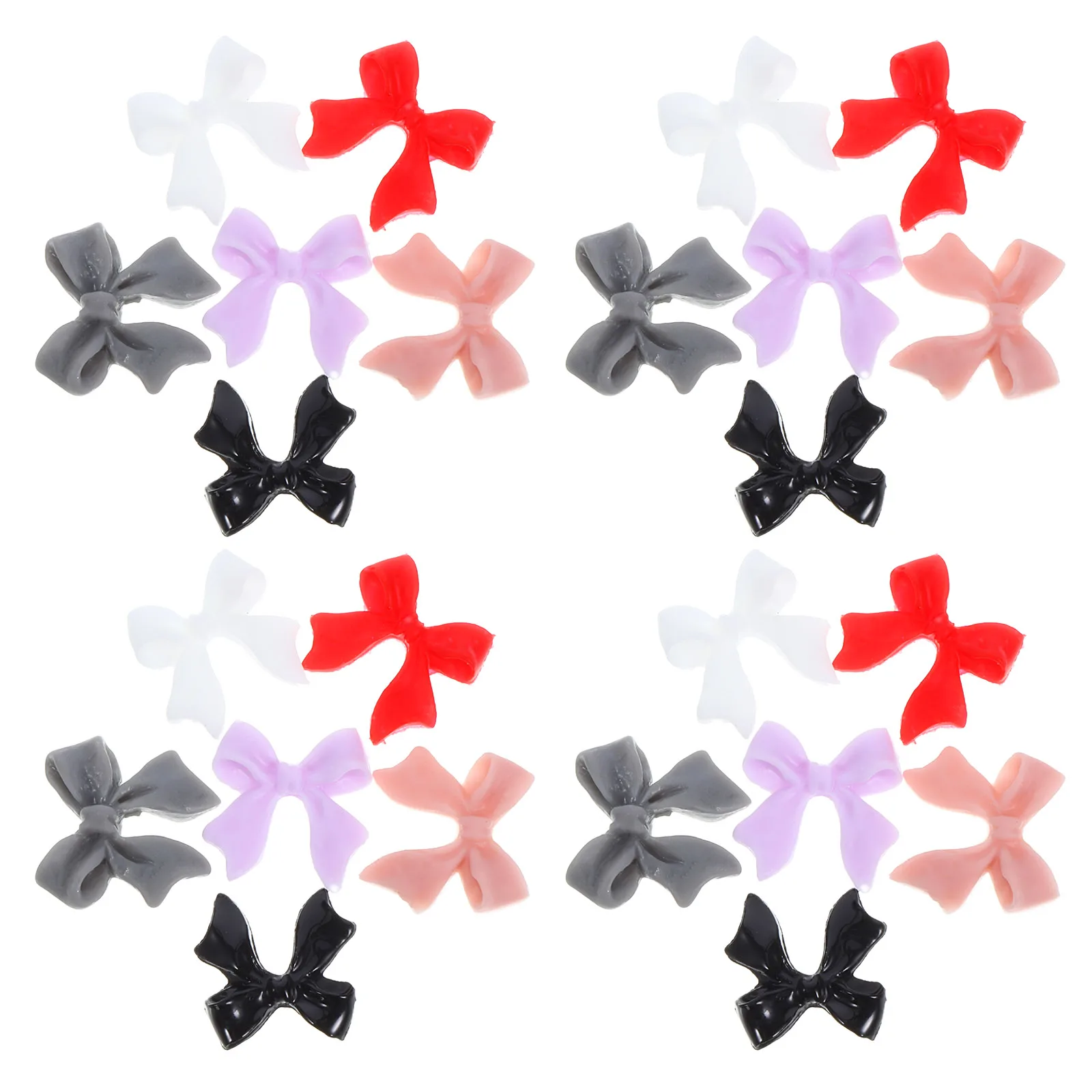 

60pcs Nail Charms for Gel Acrylic Nails Manicure Decorations Jewels Resin Nail Art Supplies Bows DIY Supplies