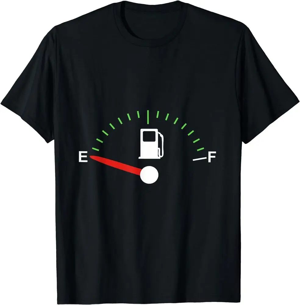 GusseaK Gas Fuel Gauge Car Truck Empty Full Tank T-Shirt  High Quality 100%Cotton Short Sleeve