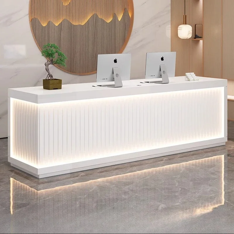 

Beauty Salon Simple Modern Luxury Decorations Recepcion Desk Commercial FurnitureOffice Hair Salon Reception Desks