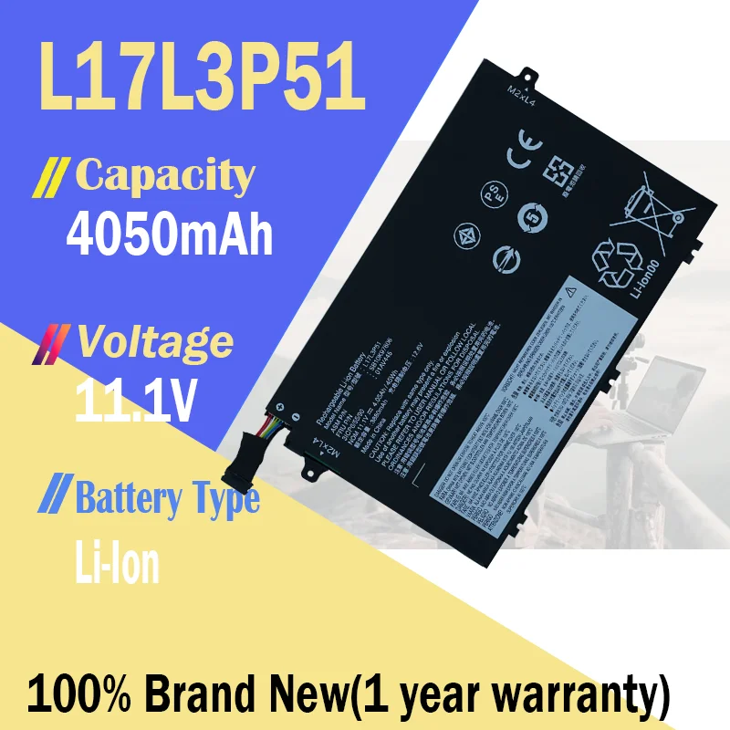 L17L3P51 Аккумулятор для ноутбука Lenovo ThinkPad E480 E490 E495 E580 E585 E590 E595 E14 E15 Series 01AV445 L17M3P52 SB10K79606 L17L3P51 Аккумулятор для ноутбука Lenovo ThinkPad E480 E490 E495 E580 E585 E590 E595 E14 E15 Series 01AV445 L17M3P52 SB10K79606