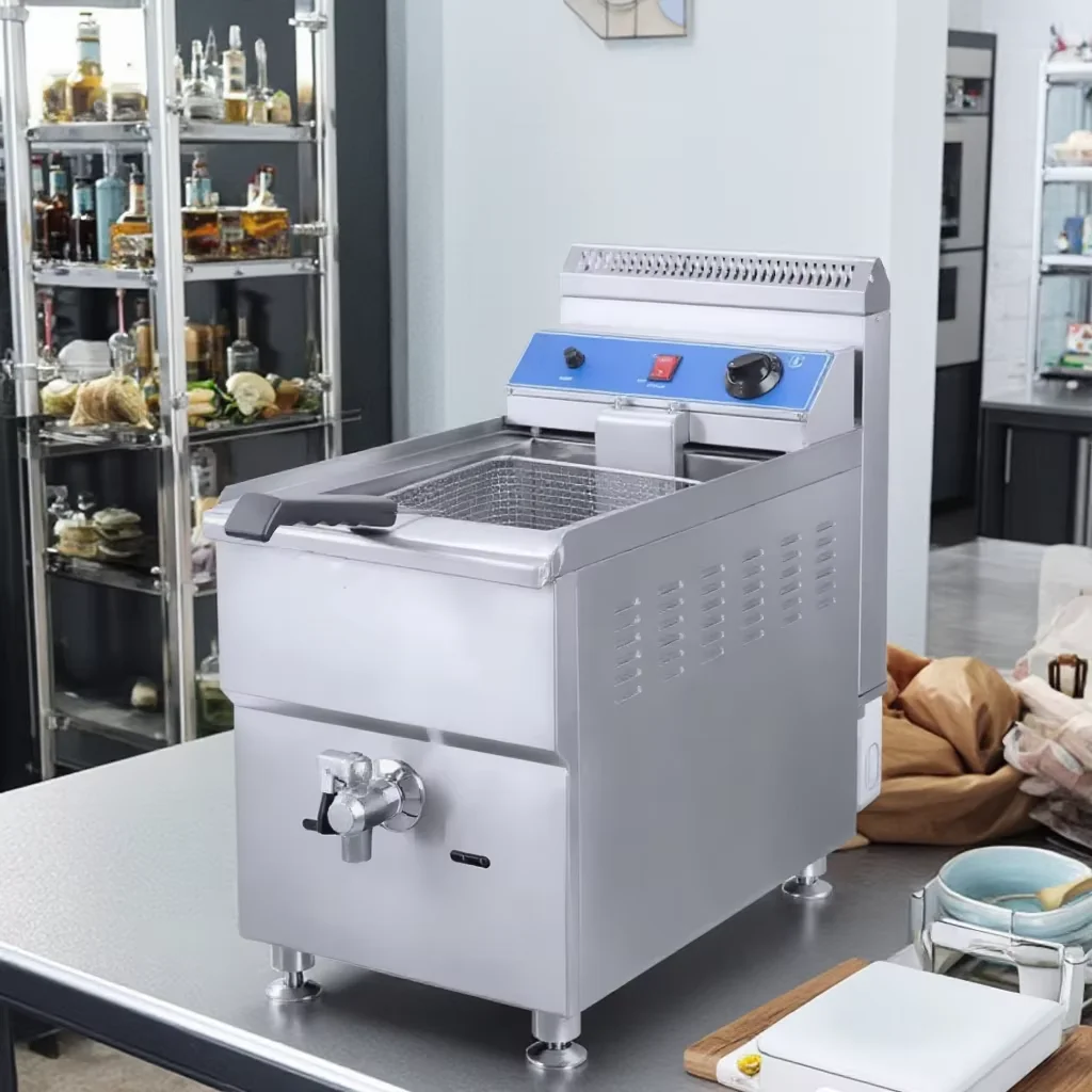 FryerHot Sales Low Price Counter Top Commercial 1-tank 1-basket Gas Deep Fryer For Chicken/lpg Gas Deep Fryer For Sale