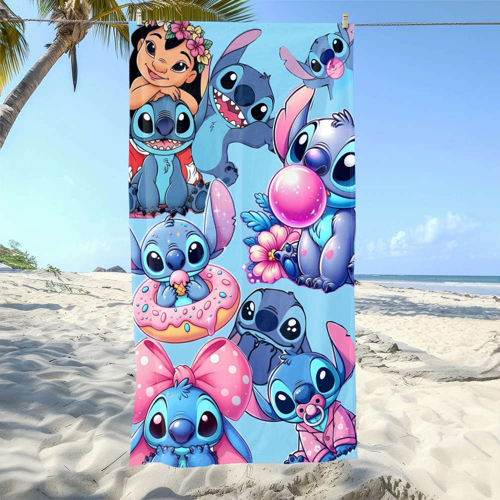 

Lilo & Stitch Cartoon Beach Towel: Fun and Colorful for Summer! Suitable for towels,bath towels
