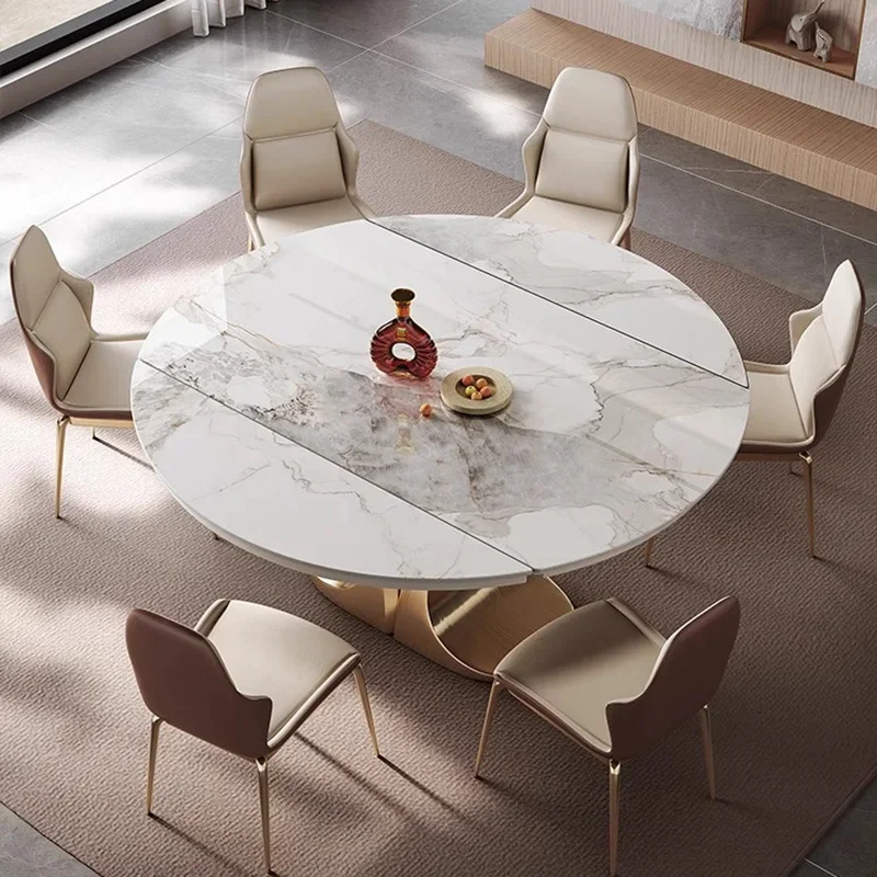 

Роскошный современный обеденный стол, круглый ресторан, скандинавский кухонный обеденный стол, стулья для гостиной, высокая Mesas De Comedor, мебель для дома