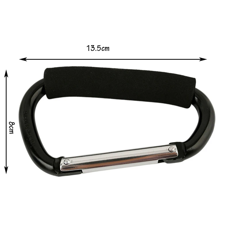 Portable Aluminum Alloy Carabiner with Sponge Handle - Ideal for Outdoor Hiking, Travel, and Backpacking - Multifunctional