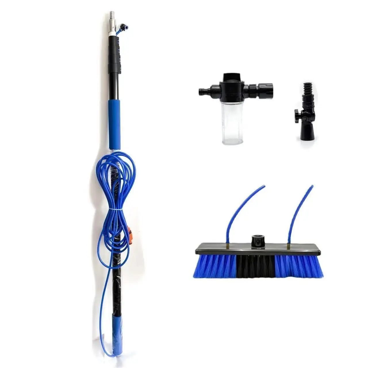 

Новая телескопическая щетка для чистки солнечных панелей длиной 4,8 м и 6 м с 4 насадками, алюминиевая щетка для окон для высоких окон и крыш