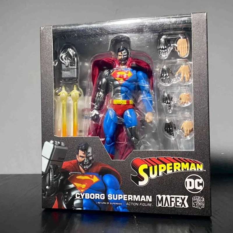 Original  Mafex 164 Cyborg Superman Return Of Superman In Stock Anime Collection Figures Model Toys Cool collec Chrismas Gifts