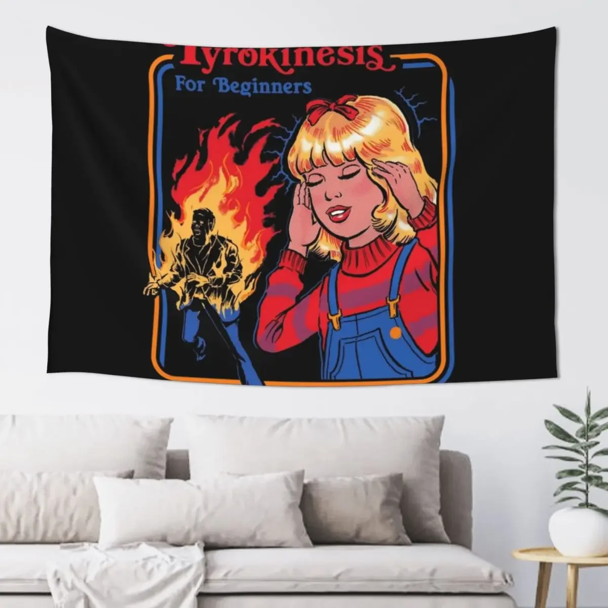 

Pyrokinesis for Beginners Tapestry Aesthetic Room Decor Korean Home Decoration Tapestry