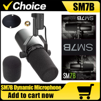 SM7B Professional Dynamic Vocal Microphone with Cardioid Pattern for Studio Recording Podcasting and Broadcasting