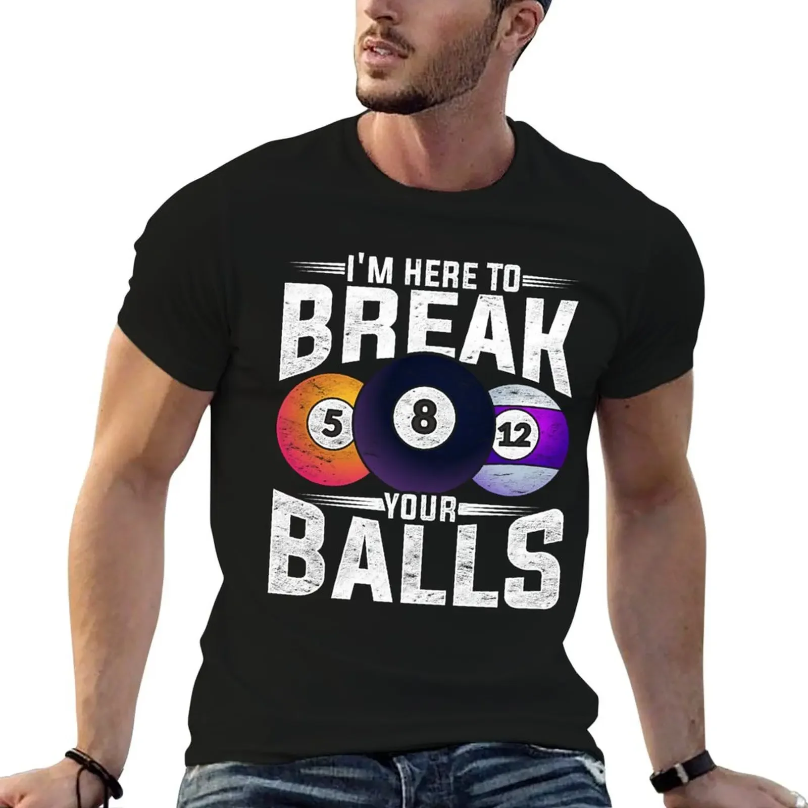 Funny Pool Billiard Player Snooker Billiard T-Shirt anime tshirt oversized graphic tee clothes for men