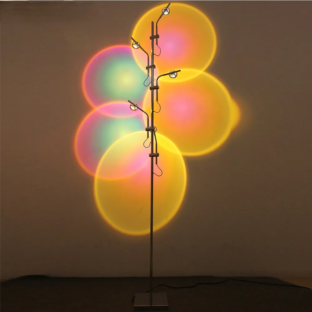 LED Floor Lamp Sunset Projection Led Light Standing Sunset Floor Lamp for Living Room Bedroom Decor Rgb Corner Lamp