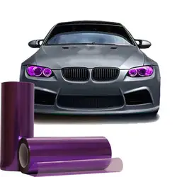 Luz trasera para faro de coche, película de tinte de luz antiniebla, envoltura de vinilo, color púrpura, de larga duración y resistente a la intemperie, 12x60 pulgadas