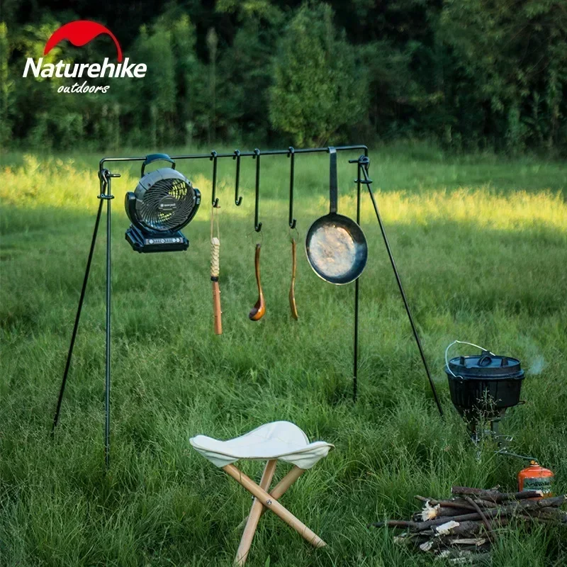 

Naturehike Camping Barbecue Rack Tripod Storage Rack Cookware Hanger Tableware Triangle Shelf Clothes Hange tools survival