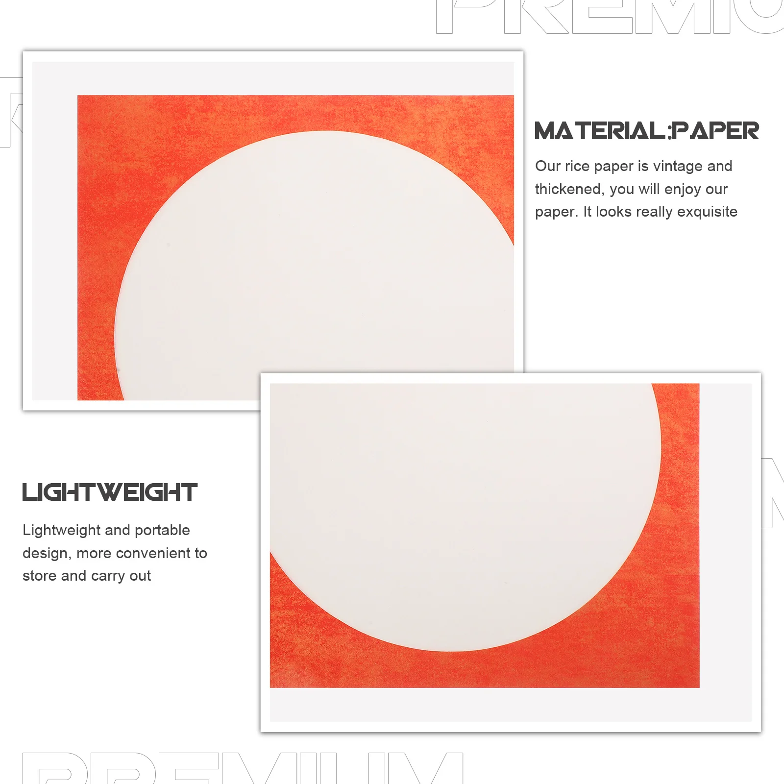 ورق الأرز العتيق للخط الصيني، ورق كتابة احترافي للرسم، ورق حرفي خفيف الوزن ممتص للماء #4