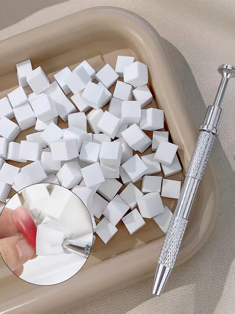 Ensemble d'éponges carrées pour nail art, brosses à ongles dégradées, conception de vernis à ongles gel, stylo à saisir, fournitures de manucure, 229W, 50 pièces