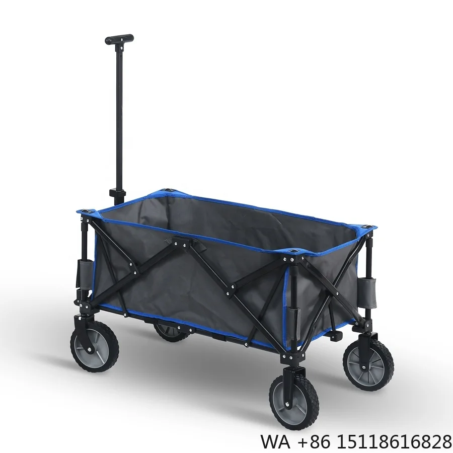Customized Sturdy Steel Portable Foldable Beach Camping Wagon Trolley Outdoor Cart