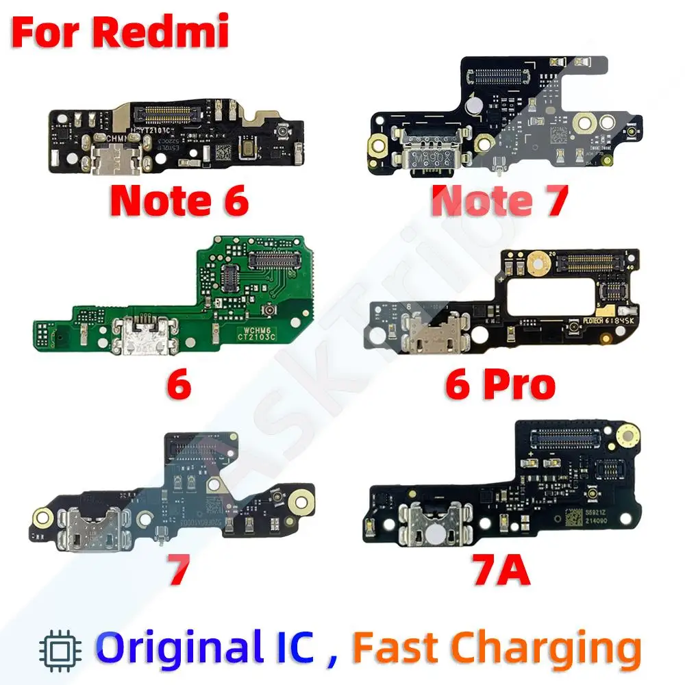 

Оригинальный нижний зарядный USB-кабель для передачи данных, зарядное устройство для микрофона, гибкий кабель для Xiaomi Redmi Note 6 7 6A 7A Pro Plus, детали для телефонов