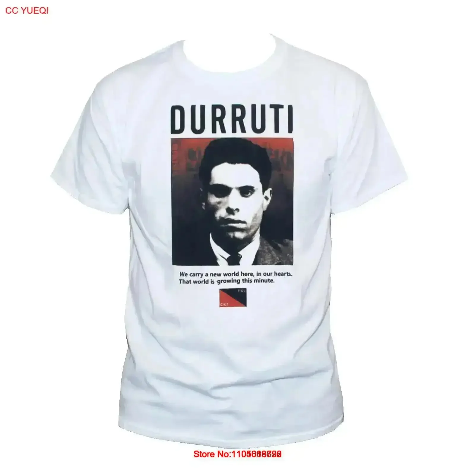 Buenaventura Durruti T shirt Anarchist Revolutionary Protest Punk Rock Top vintage Washed Casual For Everyday Wear Slightly