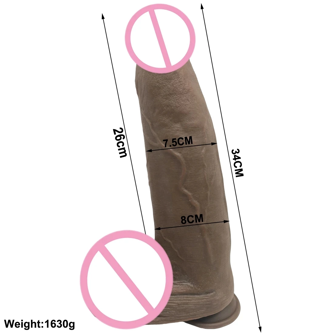 34*26*7.5CM Giant Realistic Dildo Monster Penis Rubber Dick Huge Cock Anal Plug Strap on Adult Toy for Couples Erotic Sex Shop