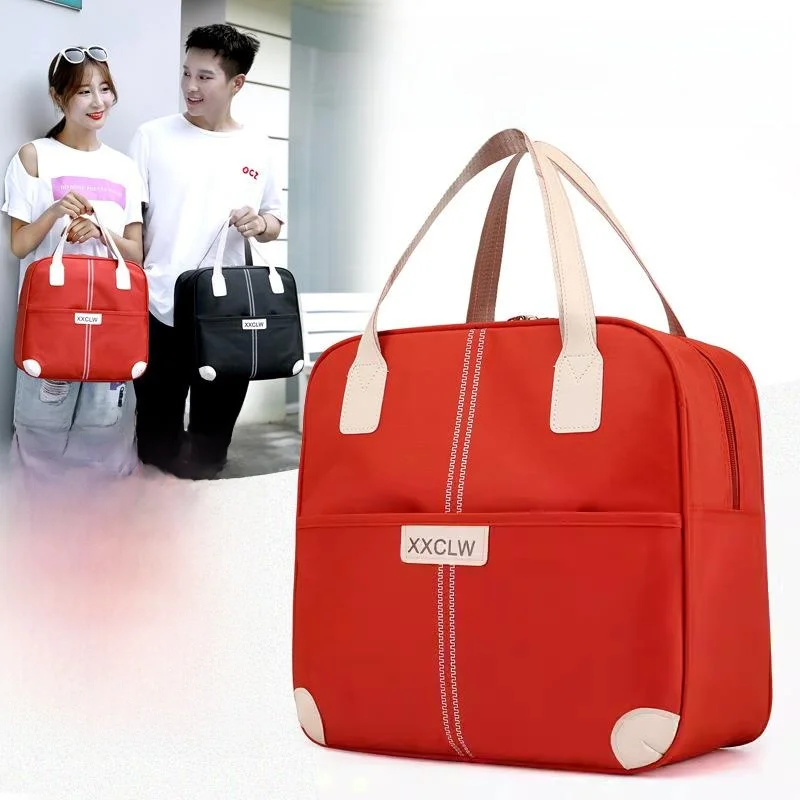 

ort Trip Hanging Lage Travel Bag Women's Korean Sle Handbag Youth Travel Ox Cloth Cuter ket Pure Color Bag