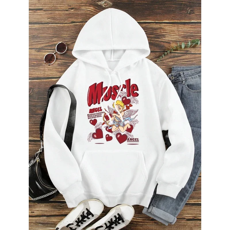 

Angels Shoot Arrows At Love Hoody Men Women Crewneck Fleece Clothesautumn New Loose Pullover Hip Hop Warm Fashion Hoody Couple