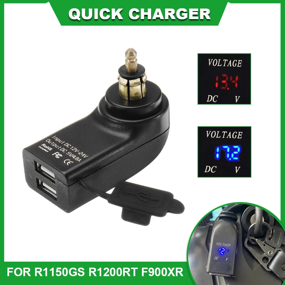 adaptador-de-carregador-rapido-com-voltimetro-para-motocicletas-tiger-800-900-r1150gs-adv-r1300gs-r1200-r1250-rt-gs-e-multistrada-950