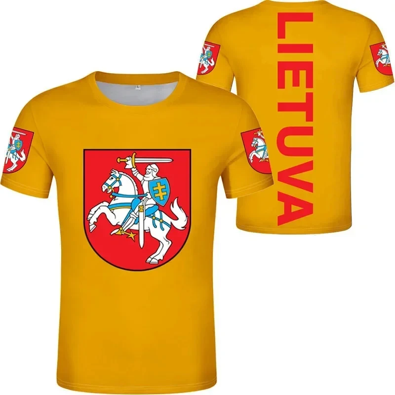 New Lithuania 3D T-shirt Flag lt lietuva lietuvos  printed photo clothes Summer Men Short Sleeve T-Shirts Men_Women Clothes