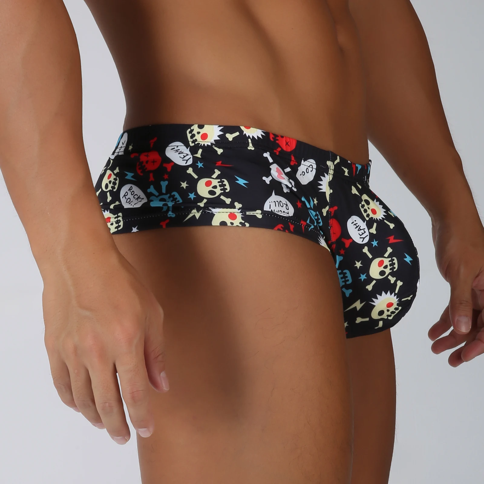 Men Boxer Underwear Casual Brazilian Boxershorts Breathable Bulge Pouch Panties Halloween Skull Male Funny Sexy Boxers Underpant