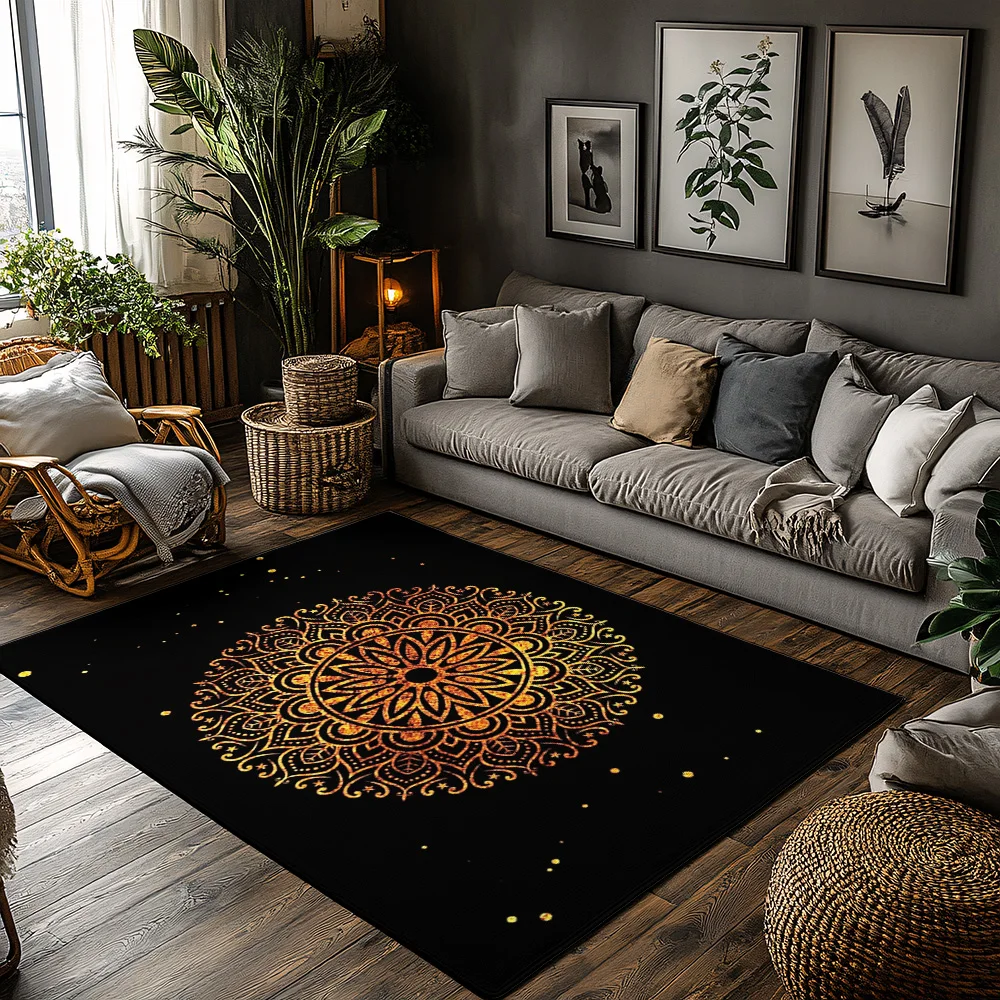 

Коврик в винтажном персидском стиле, нескользящий напольный коврик, домашний декор, ковер для гостиной, спальни, богемный шик, современный дизайн, в помещении и на открытом воздухе