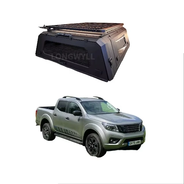 

4x4 Off-road Heavy-Duty Pickup Truck Bed Cap Hard Aluminum Canopy for Navara Frontier Rust-Proof Hardtop Truck Topper