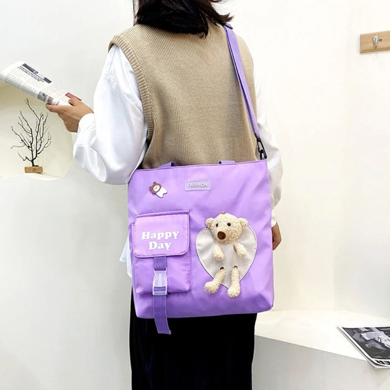 Tas Tangan Lucu Jepang untuk Boneka Beruang Belanja Harian Wanita Kapasitas Besar Lucu