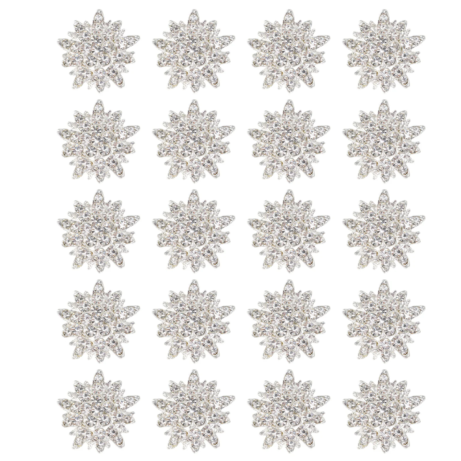 

Imitation Diamond Jewelry Material Rhinestones Snowflakes Decorations Metal Charms DIY Supplies Necklace Accessory Christmas