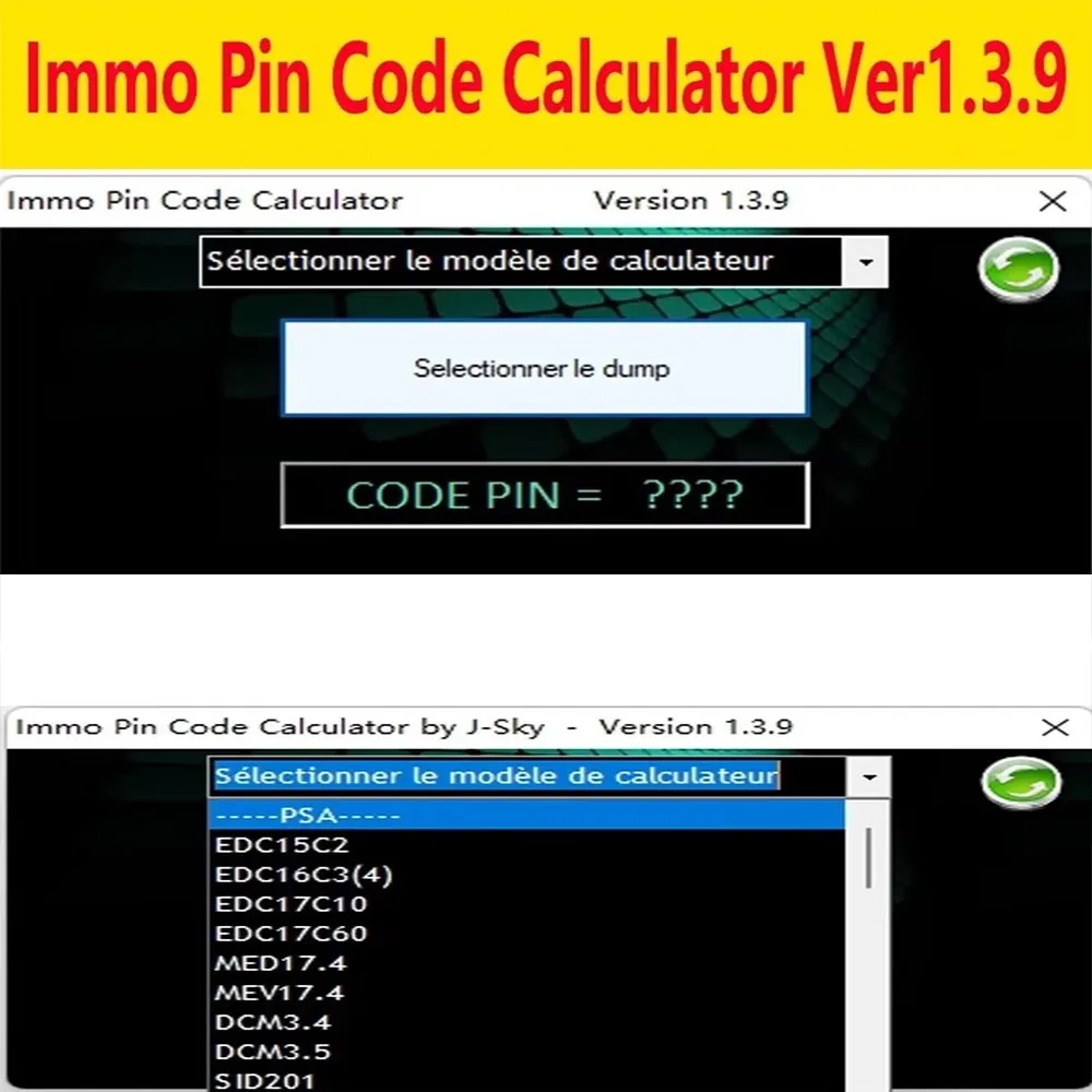 IMMO Pin Code Calculator V1.3.9 Repair equipment Diagnostic software Pin Code Calculator IMMO 1.3.9 obd2 scanner Code reader VCI