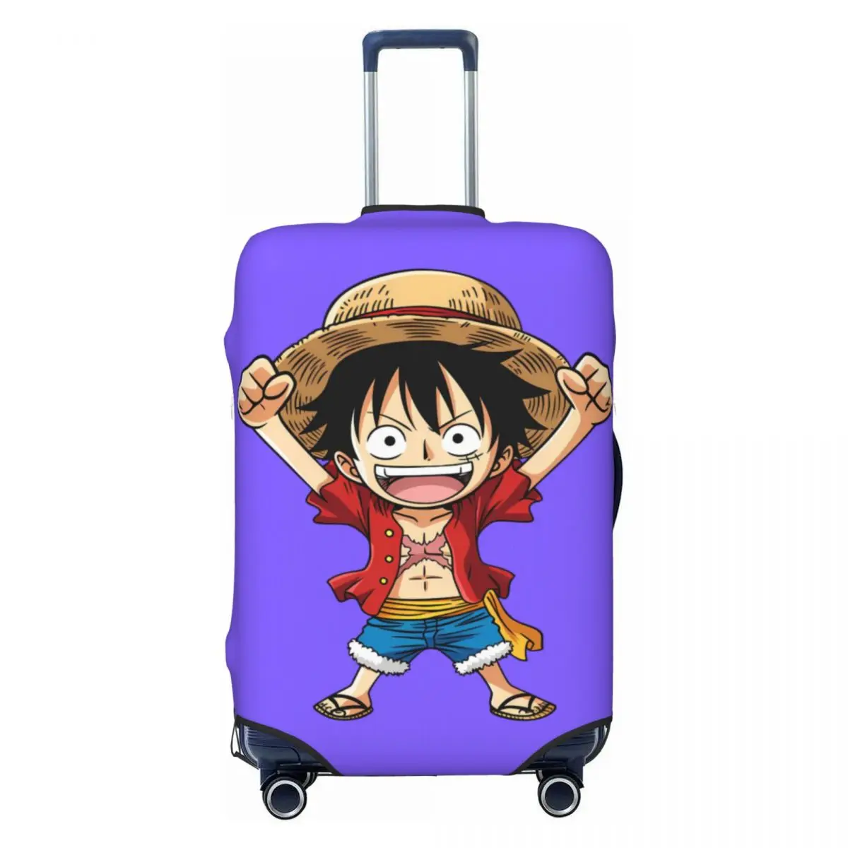 

Эластичный защитный чехол для чемодана с изображением Луффи из One Piece, аниме-дизайн, подходит для чемоданов 18-32 дюйма